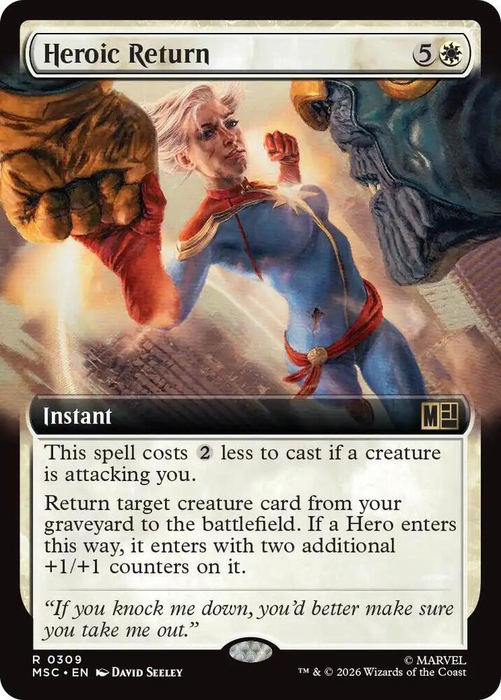 Heroic Return Extended Art 309 (Commander: Marvel Super Heroes) 