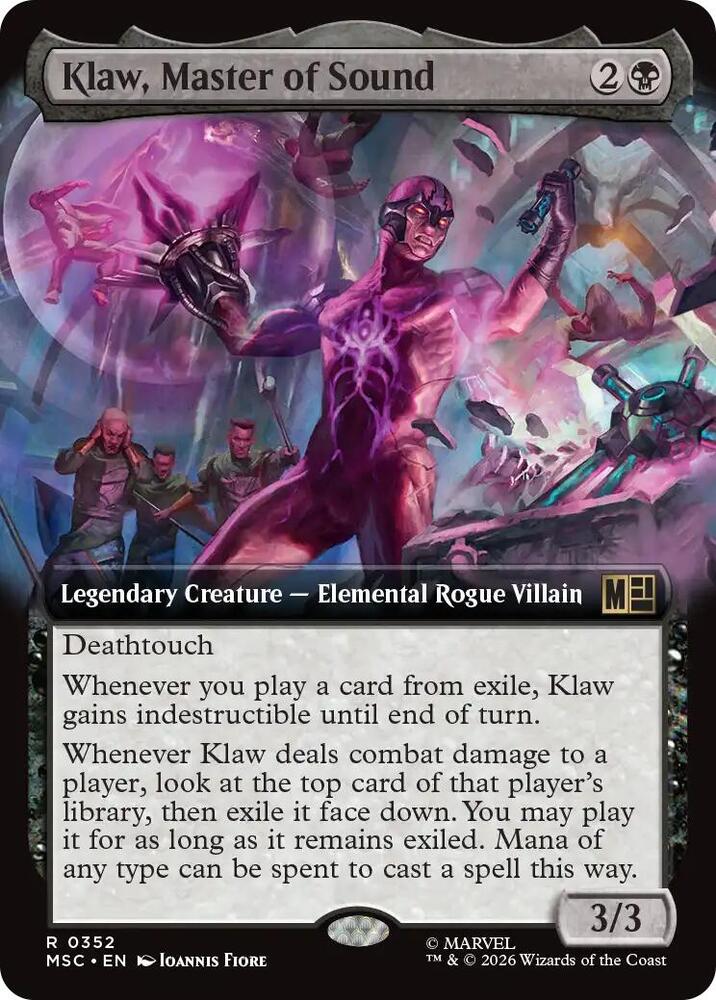 Klaw Master of Sound Extended Art 352 (Commander: Marvel Super Heroes)  - Extended Art 