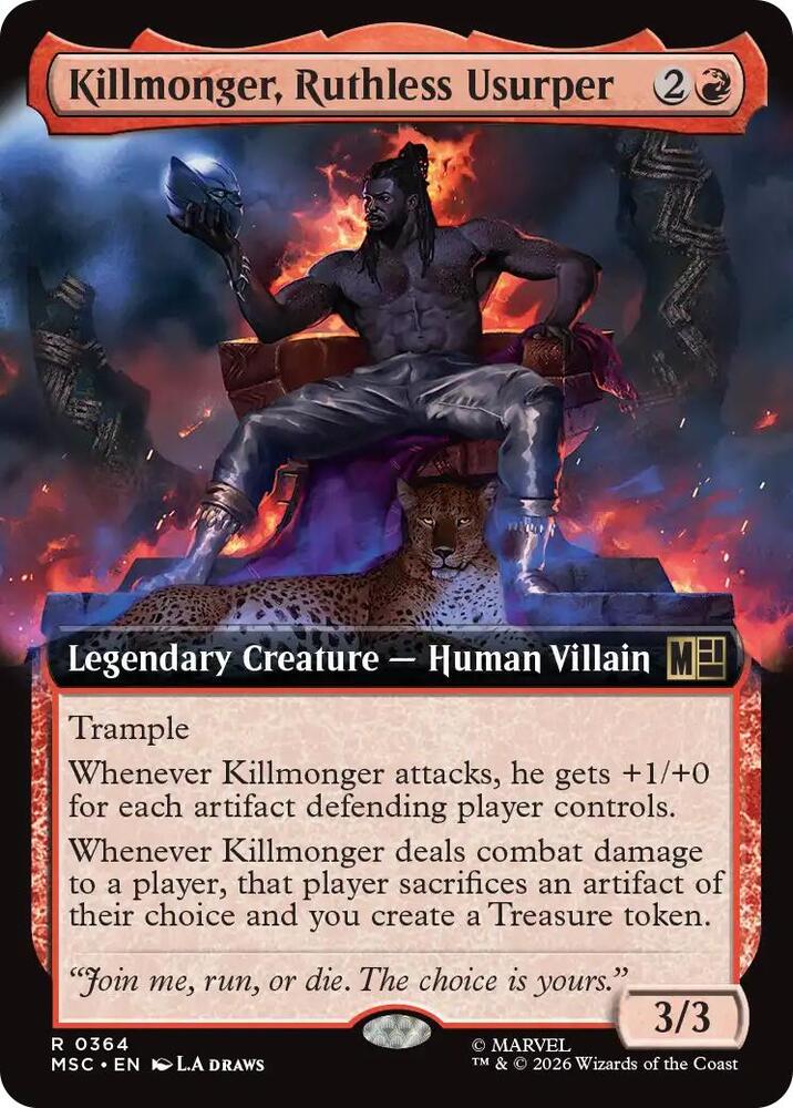 Killmonger Ruthless Usurper Extended Art 364 (Commander: Marvel Super Heroes) 