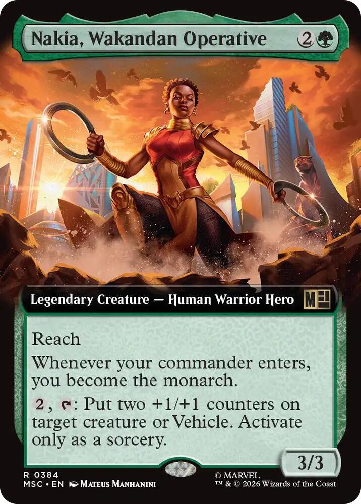 Nakia Wakandan Operative Extended Art 384 (Commander: Marvel Super Heroes) 
