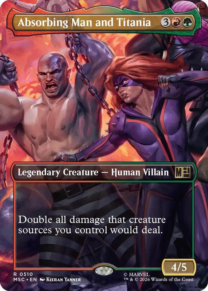 Absorbing Man and Titania Borderless 510 (Commander: Marvel Super Heroes) 