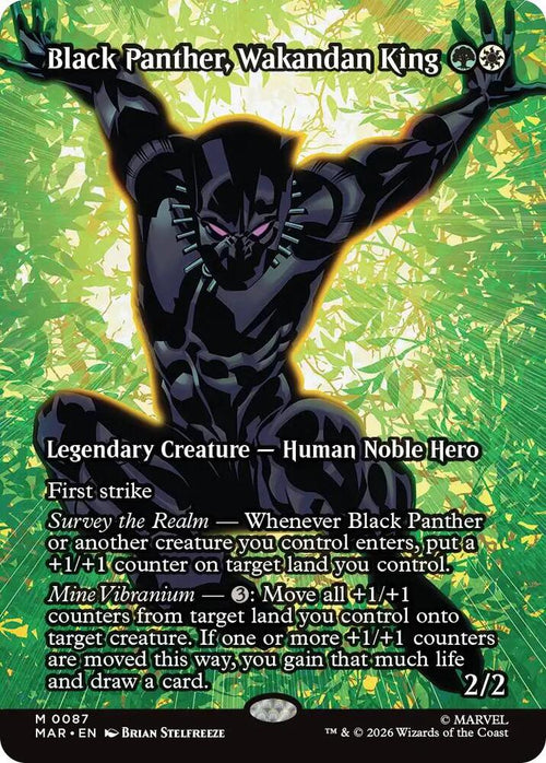 Black Panther, Wakandan King 87 (Marvel Universe Eternal-Legal)  - Borderless Foil