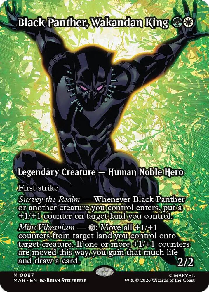 Black Panther, Wakandan King 87 (Marvel Universe Eternal-Legal)  - Borderless Foil