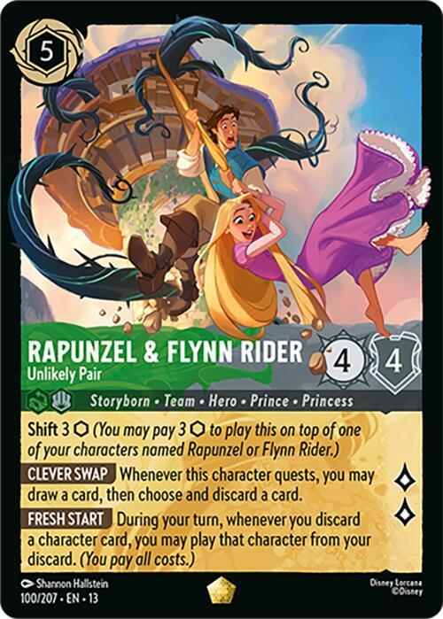 Rapunzel and Flynn Rider, Unlikely Pair 100/207 (Attack of the Vine!) 