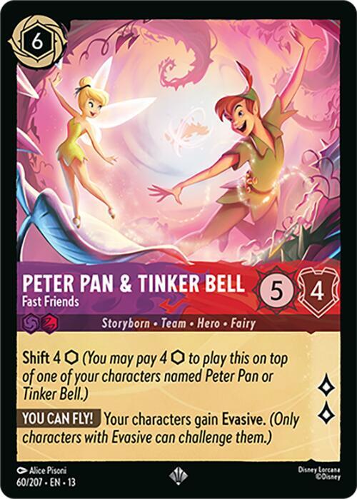 Peter Pan and Tinker Bell, Fast Friends 60/204 (Attack of the Vine!)  - Cold Foil