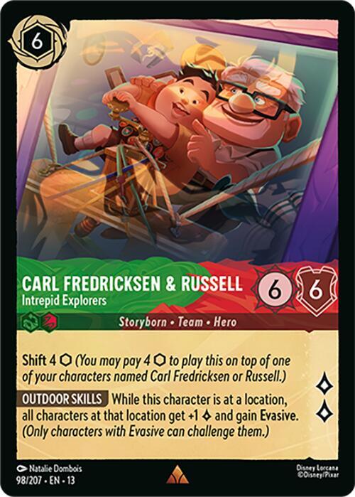 Carl Fredricksen and Russell, Intrepid Explorers 98/207 (Attack of the Vine!)  - Cold Foil