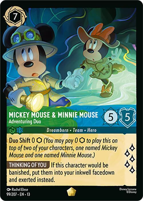 Mickey Mouse and Minnie Mouse, Adventuring Duo 99/204 (Attack of the Vine!) 