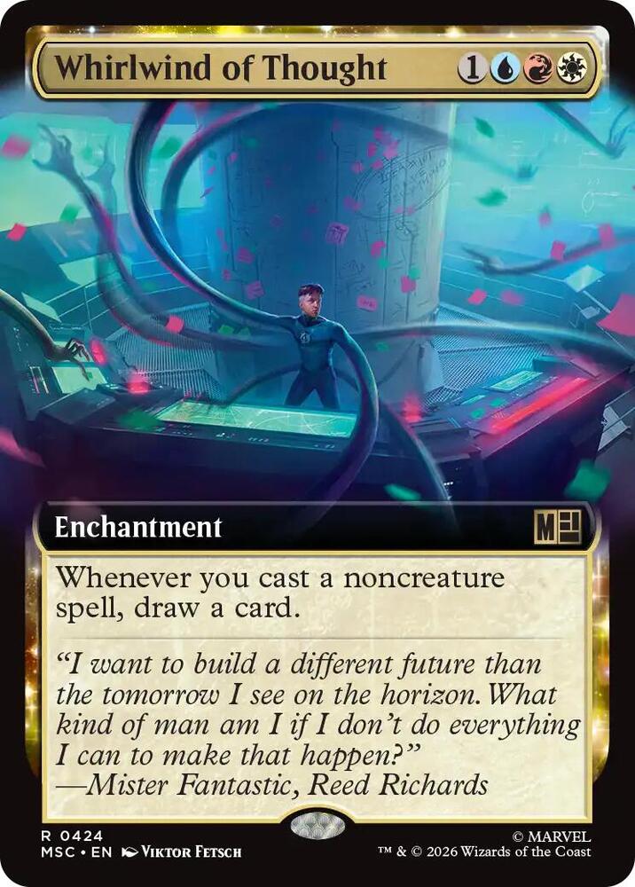 Whirlwind of Thought Extended Art 424 (Commander: Marvel Super Heroes)  - Foil