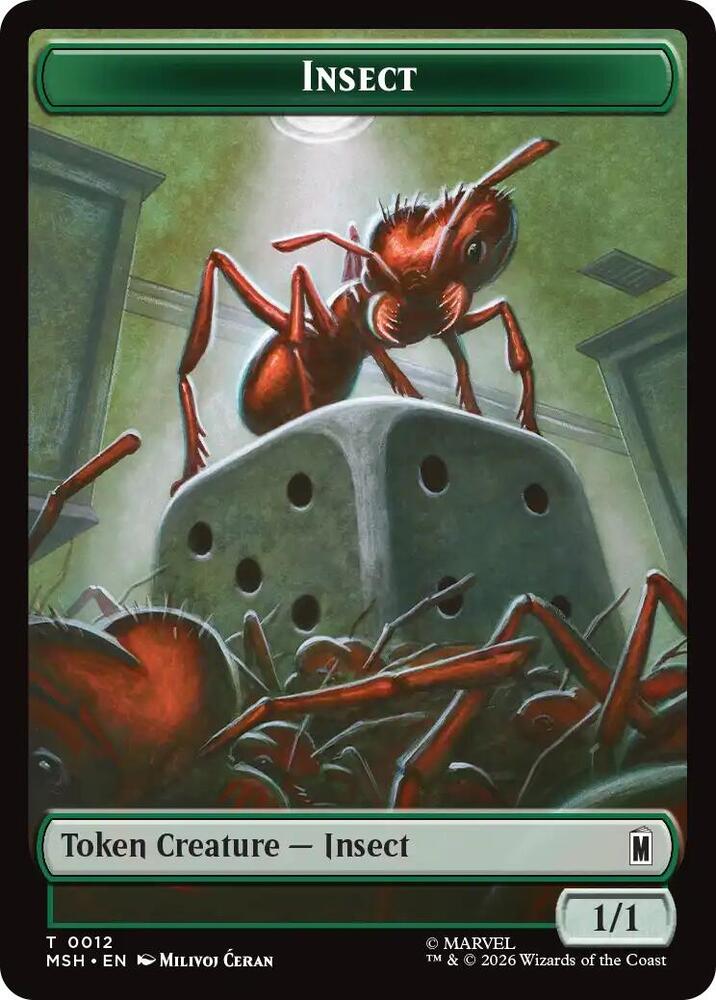 Insect Clue Double Sided Token 012/017 (Marvel Super Heroes)  - Foil