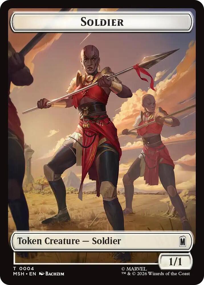 Soldier Insect Double Sided Token 004/012 (Marvel Super Heroes)  - Foil