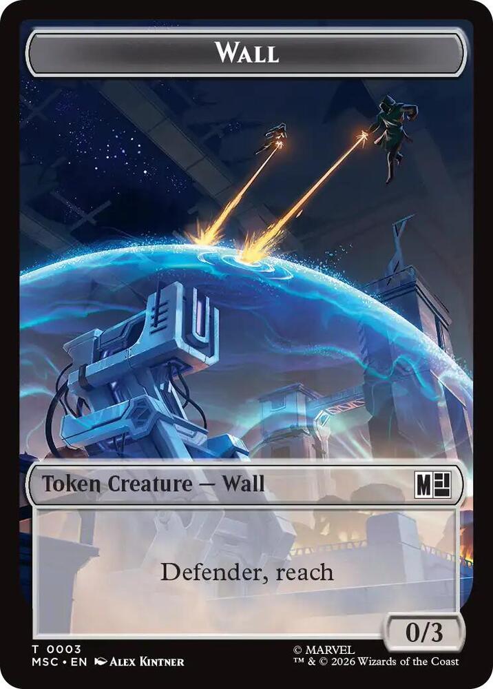 Wall Council of Reeds Double Sided Token 3 // 8 (Commander: Marvel Super Heroes)  - Foil