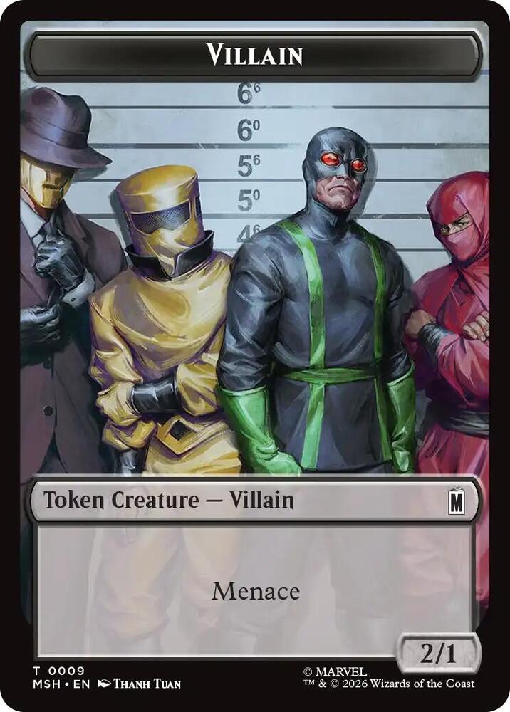 Villain Treasure Double Sided Token 009/022 (Marvel Super Heroes)  - Foil