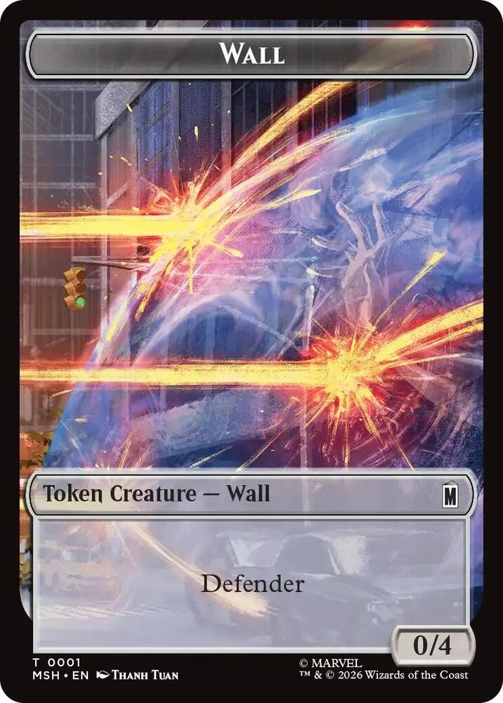 Wall Moloid Double Sided Token 001/013 (Marvel Super Heroes) 
