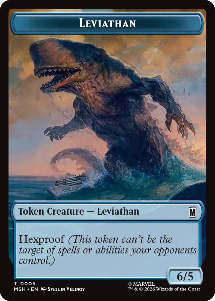 Leviathan Food Double Sided Token 005/019 (Marvel Super Heroes) 