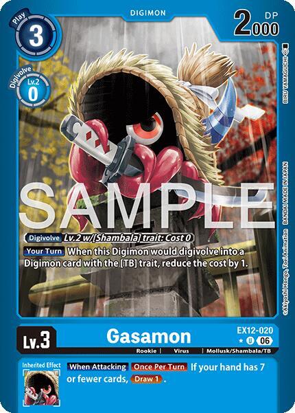 Gasamon Limited Foil EX12-020 U (Digital World Shambala)  - Foil