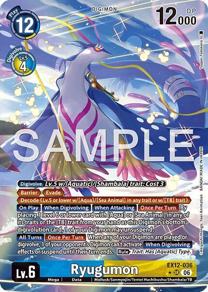 Ryugumon Alternate Art EX12-036 SR (Digital World Shambala)  - Foil