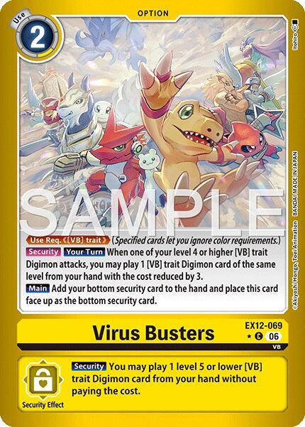 Virus Busters Limited Foil EX12-069 C (Digital World Shambala)  - Foil