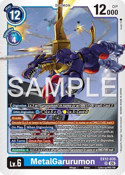 MetalGarurumon EX12-035 SR (Digital World Shambala)  - Foil