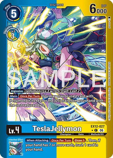 TeslaJellymon Limited Foil EX12-027 C (Digital World Shambala)  - Foil
