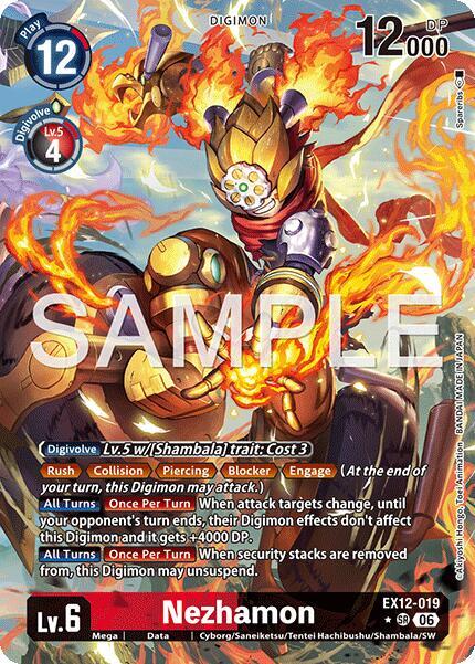 Nezhamon Alternate Art EX12-019 SR (Digital World Shambala)  - Foil