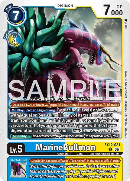 MarineBullmon EX12-031 U (Digital World Shambala) 
