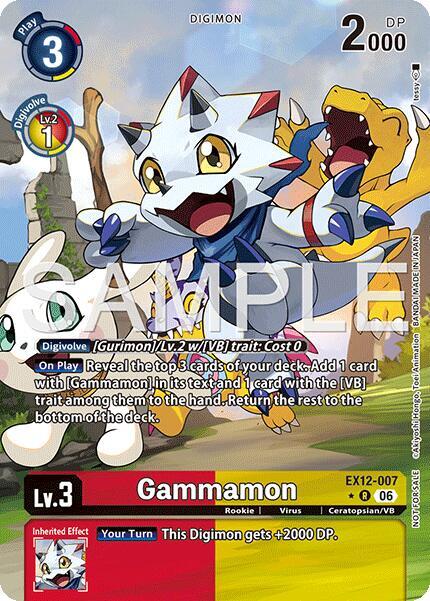 Gammamon Box Topper EX12-007 R (Digital World Shambala)  - Foil