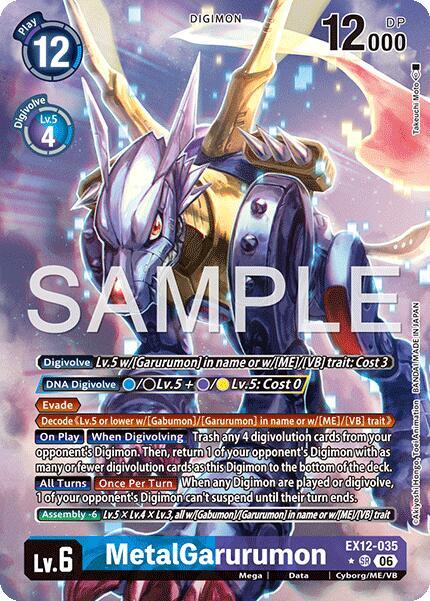 MetalGarurumon Alternate Art EX12-035 SR (Digital World Shambala)  - Foil