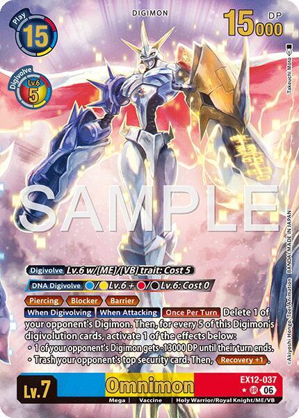 Omnimon Alternate Art EX12-037 UR (Digital World Shambala)  - Foil