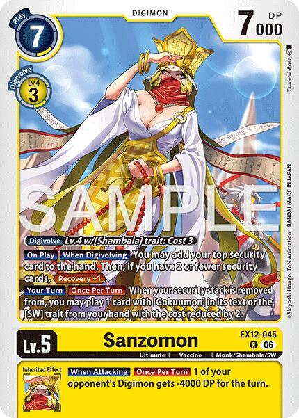 Sanzomon EX12-045 R (Digital World Shambala)  - Foil