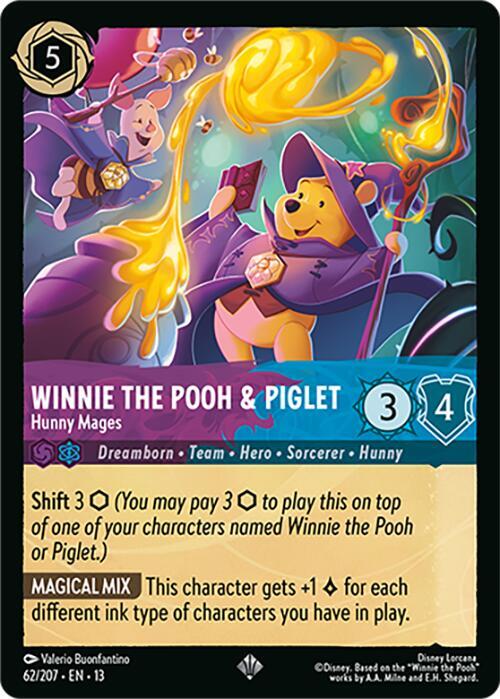 Winnie the Pooh and Piglet, Hunny Mages 62/207 (Attack of the Vine!)  - Cold Foil