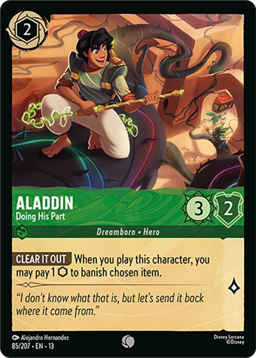 Aladdin, Doing His Part 85/204 (Attack of the Vine!)  - Cold Foil