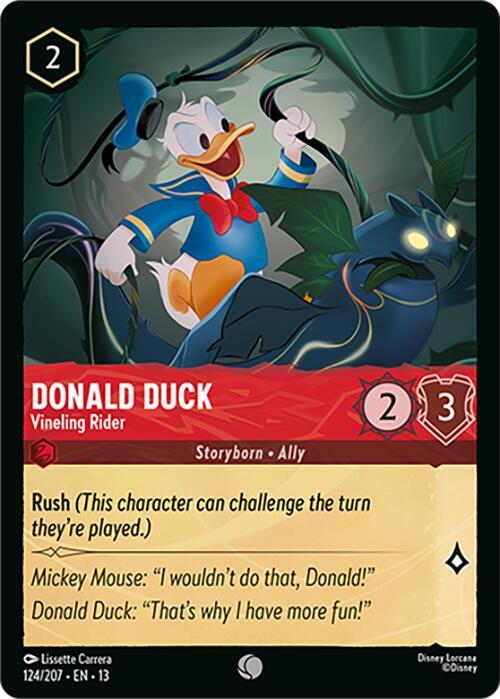 Donald Duck, Vineling Rider 124/204 (Attack of the Vine!)  - Cold Foil