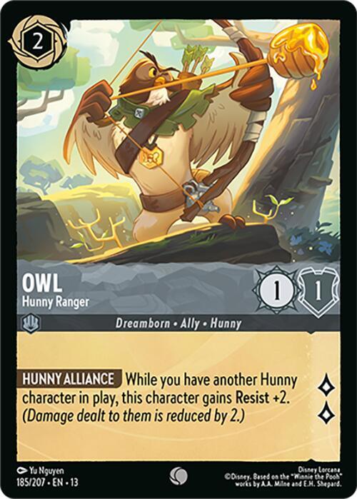 Owl, Hunny Ranger 185/207 (Attack of the Vine!)  - Cold Foil
