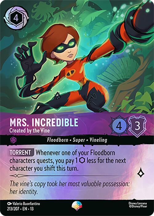 Mrs. Incredible, Created by the Vine 213/204 (Attack of the Vine!)  - Holofoil