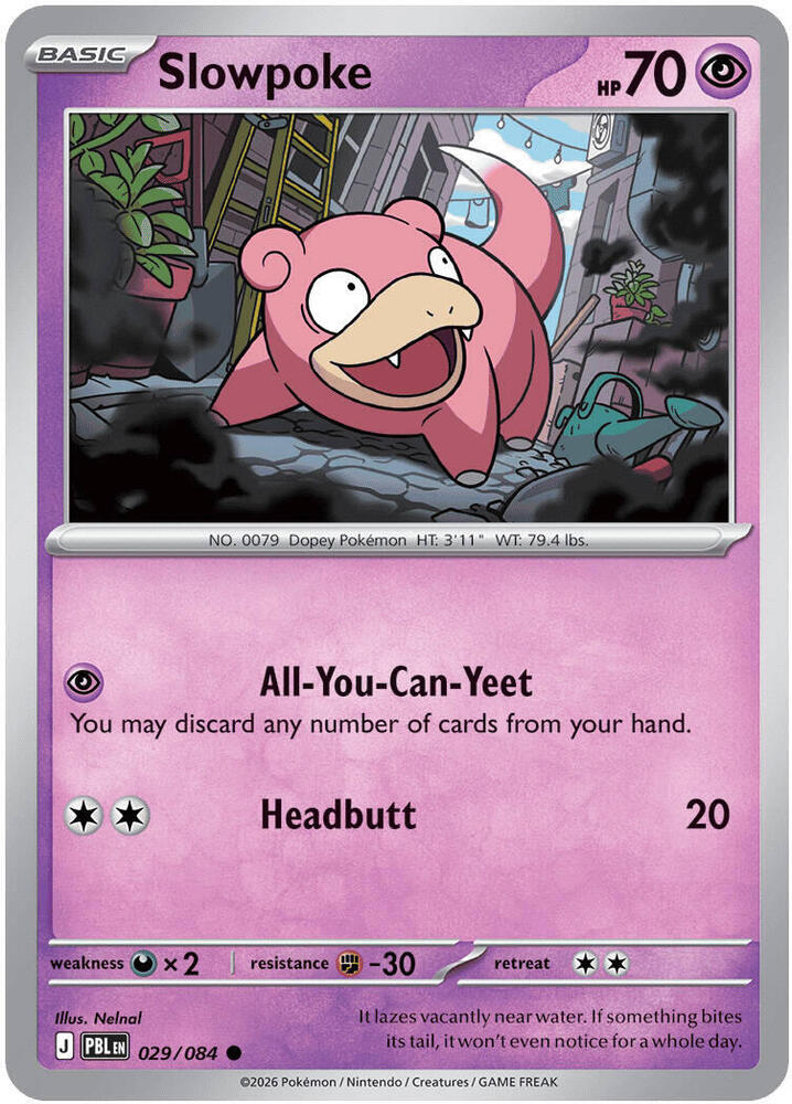 Slowpoke 029/084 (ME05: Pitch Black)  - Reverse Holofoil