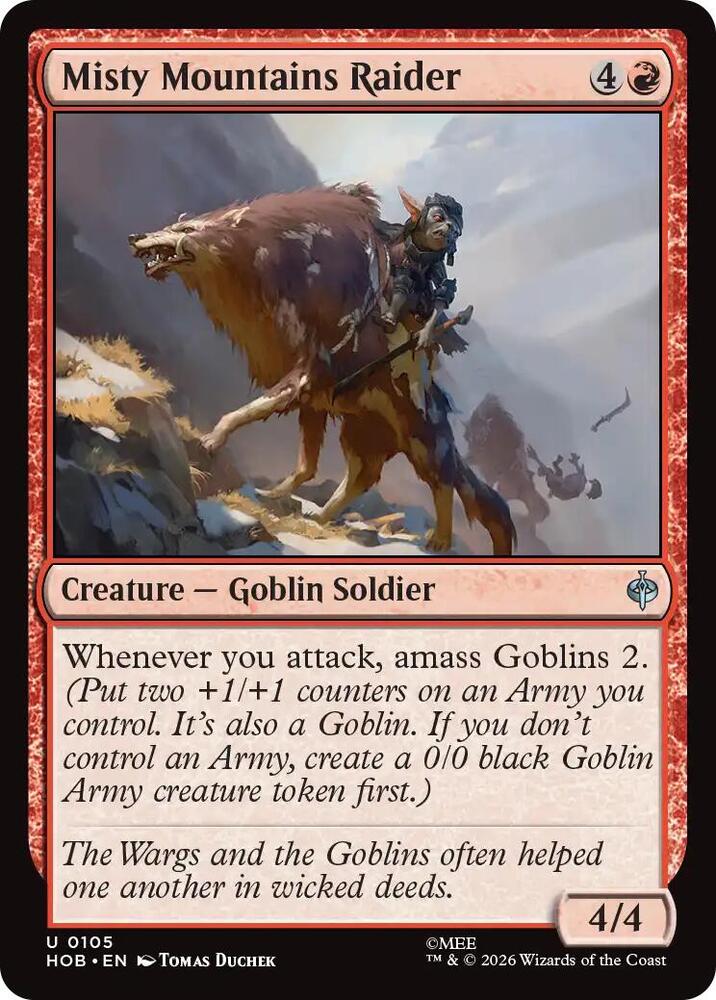 Misty Mountains Raider 105 (The Hobbit)  - Foil