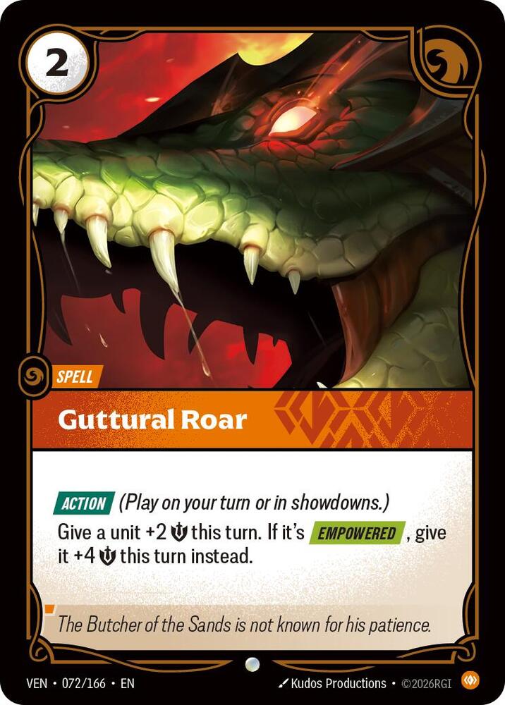 Guttural Roar 072/166 (Vendetta)  - Foil
