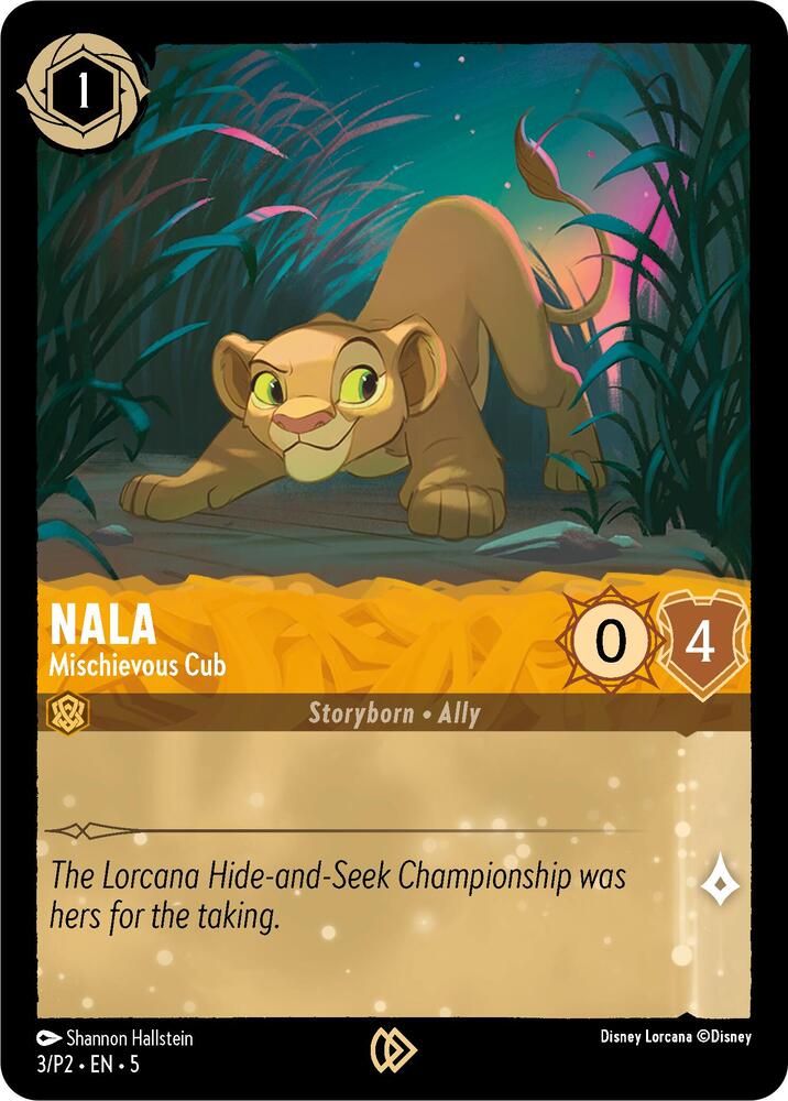 Nala, Mischievous Cub 3 (Disney Lorcana Promo Cards)  - Cold Foil