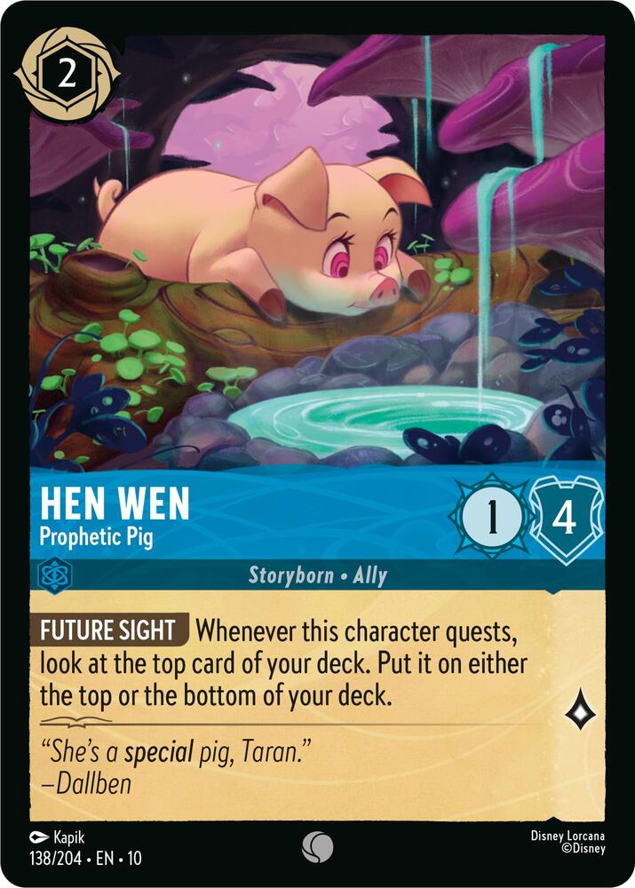 Hen Wen, Prophetic Pig 138/204 (Whispers in the Well)  - Cold Foil