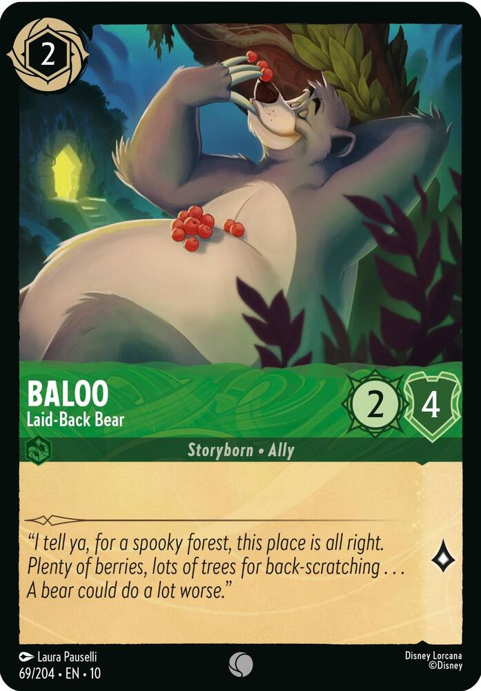 Baloo, Laid Back Bear 69/204 (Whispers in the Well)  - Cold Foil