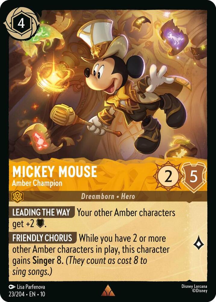 Mickey Mouse, Amber Champion 23/204 (Whispers in the Well) 