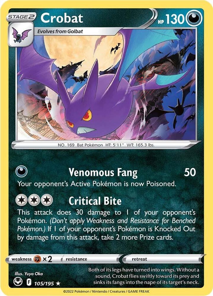 Crobat 105/195 (SWSH12: Silver Tempest)  - Holofoil