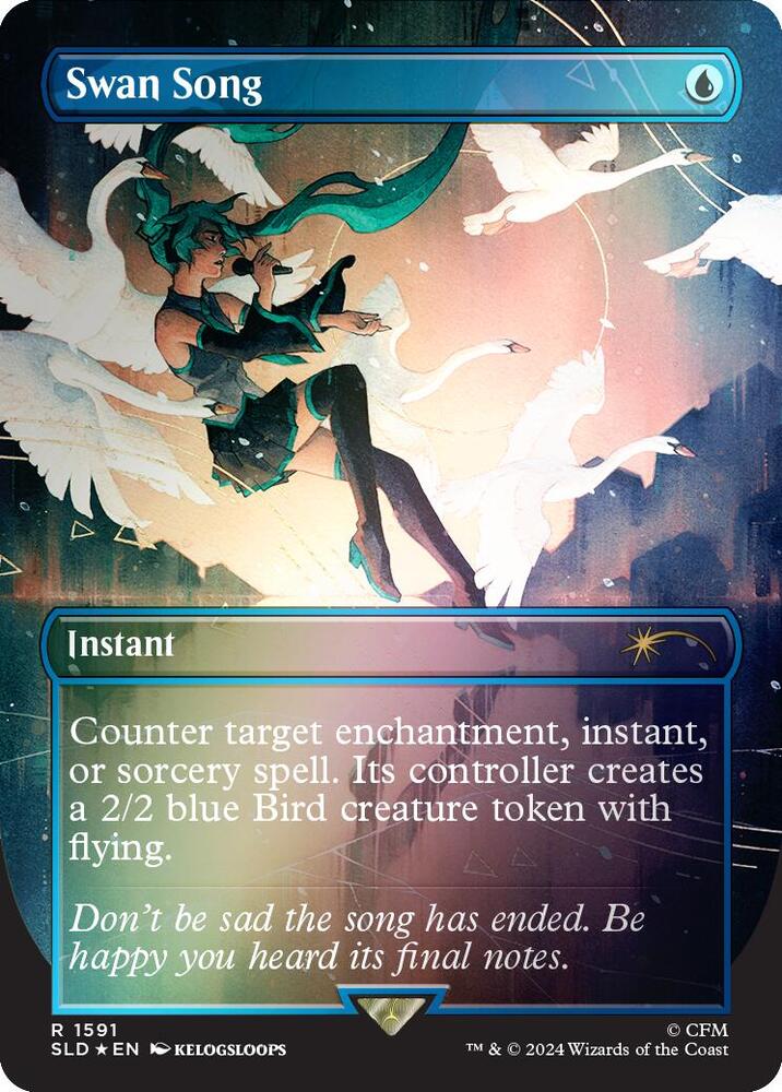 Swan Song 1591 (Secret Lair Drop Series)  - Borderless Rainbow Foil