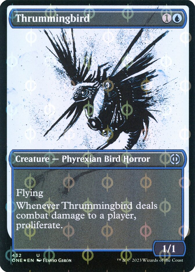 Thrummingbird 432/271 (Phyrexia: All Will Be One)  - Showcase Compleat Foil