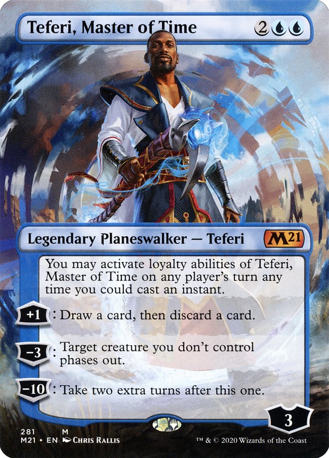 Teferi, Master of Time 281 (Core Set 2021)  - Borderless Foil