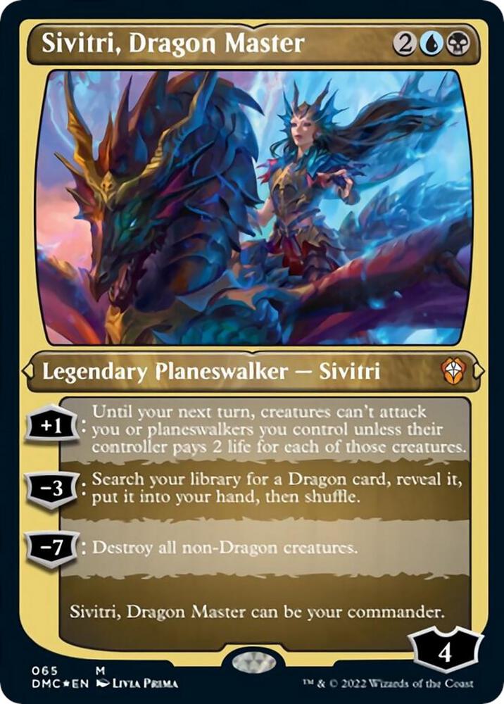 Sivitri Dragon Master Foil Etched 65 (Commander: Dominaria United)  - Foil