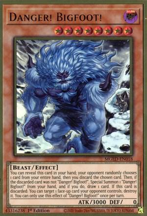 Danger Bigfoot Alternate Art MGED-EN018 (Maximum Gold: El Dorado)  - 1st Edition