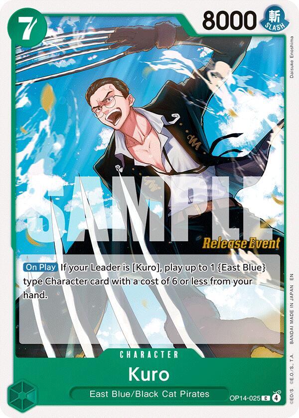 Kuro OP14-025 (The Azure Sea's Seven Release Event Cards) 