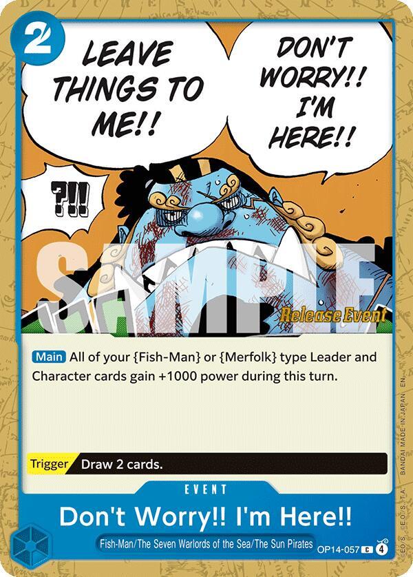 Don't Worry!! I'm Here!! OP14-057 (The Azure Sea's Seven Release Event Cards) 