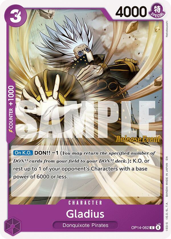 Gladius OP14-062 (The Azure Sea's Seven Release Event Cards) 